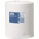 LOTE DE 6 ROLLOS DE PAPEL DE LIMPIEZA BLANCO SIN MANDRIL CON 450 HOJAS LISAS.