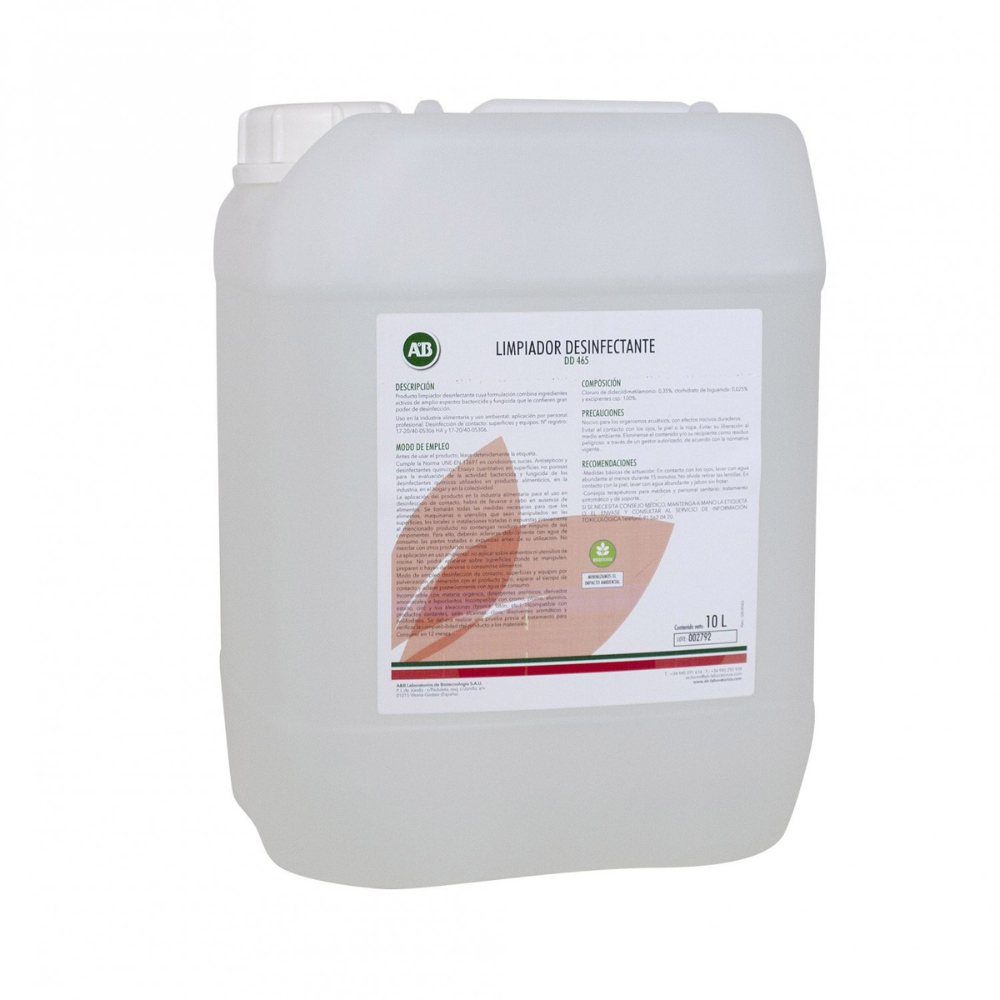 Limpiador Desinfectante Viricida Listo Para Usar No Inflamable 10L