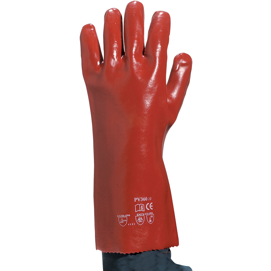 Lote De 12 Pares De Guantes De Pvc Para Productos Químicos Talla 10.
