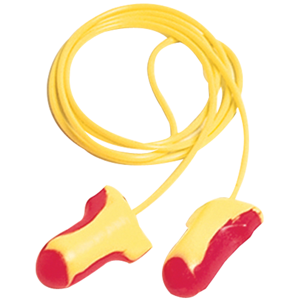 Caja De 100 Pares De Tapones Auditivos Con Cordón De 35 Db De Protección.