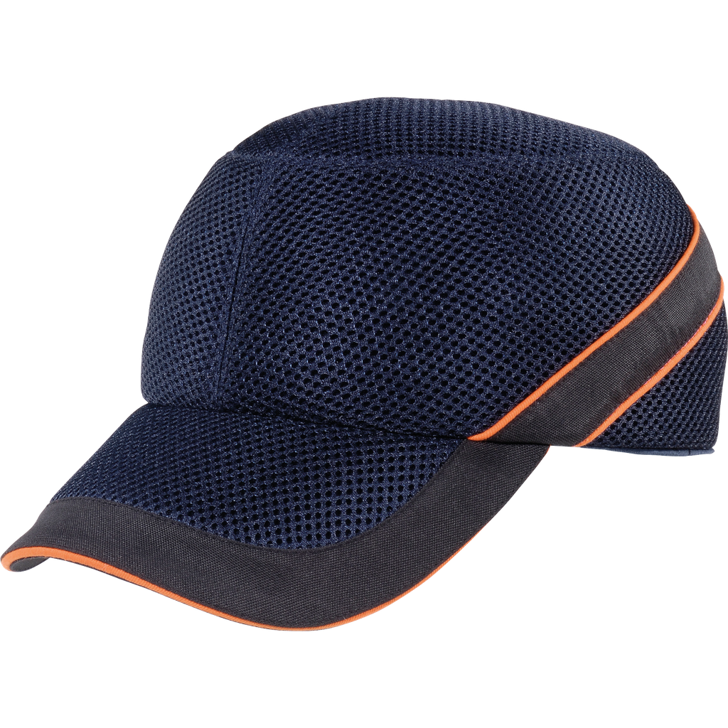 GORRA DE PROTECCIÓN CONTRA IMPACTOS MUY VENTILADA EN AZUL-NEGRO.