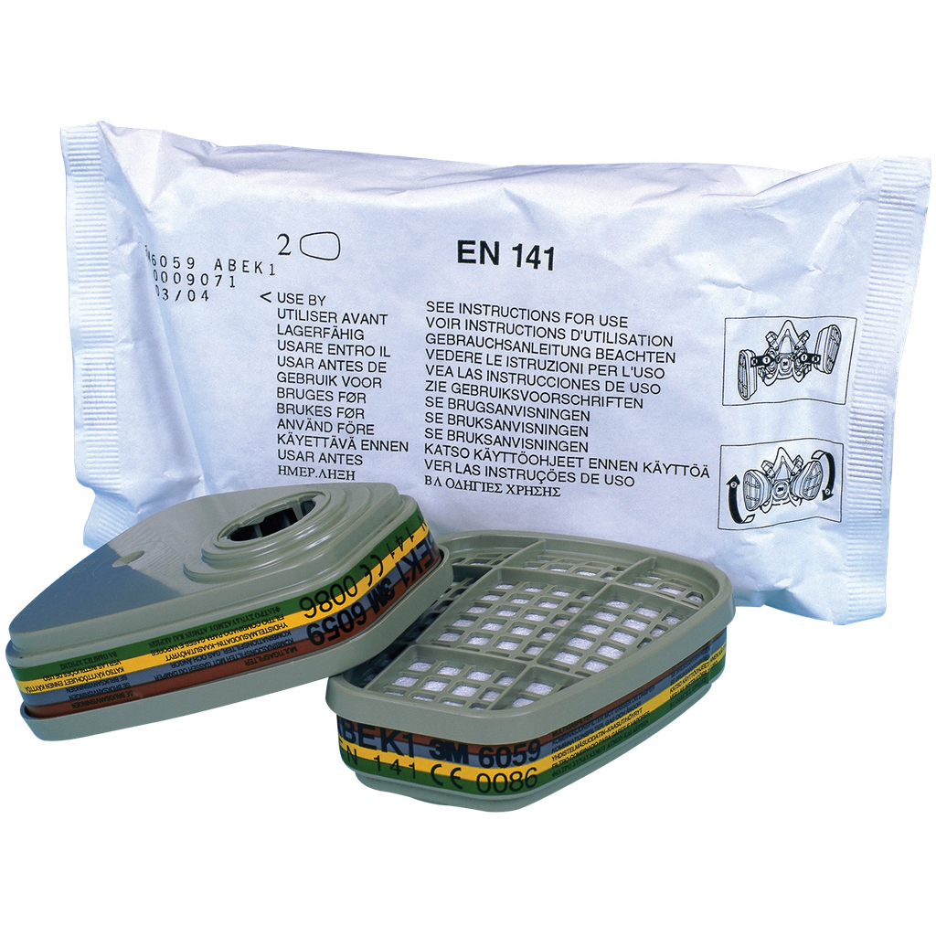 Lote De 2 Filtros Abek1 Para Máscaras M7502 Y M6800S.