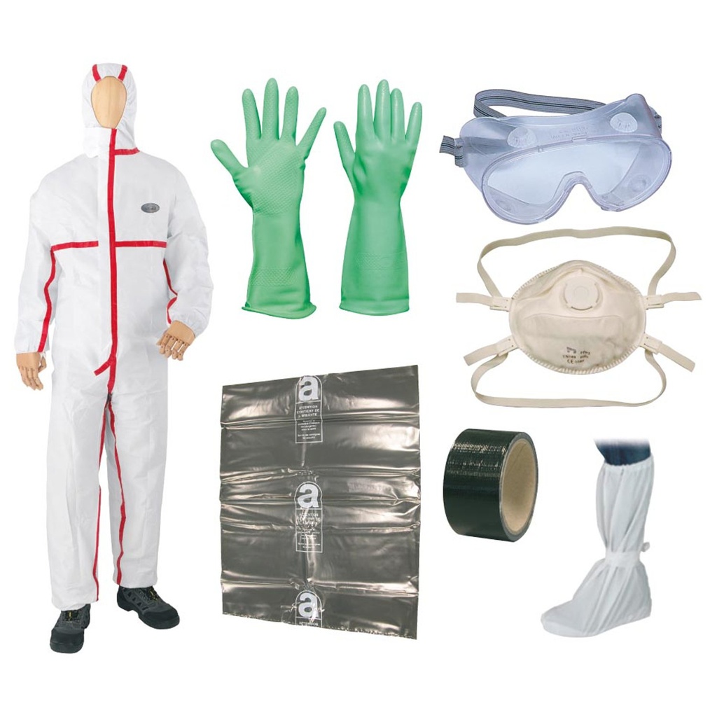 KIT DE PROTECCIÓN QUÍMICA ESPECIAL PARA AMIANTO.