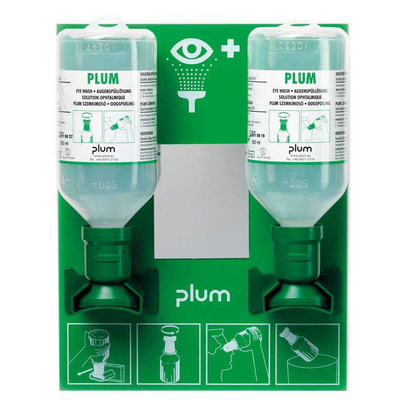 Station Doble, de Pared con Dos Botellas de Solución Salina