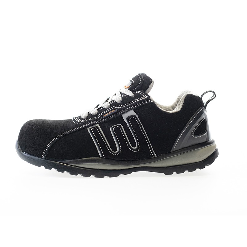 BAIO gris-negro, zapato S1P nobuck suela EVA metalfree