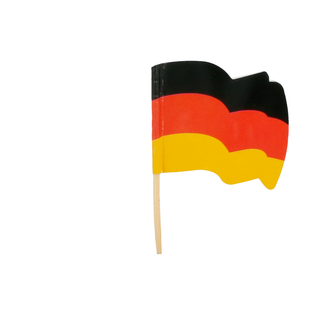 Banderitas "Alemania" 4X3/6,5 Cm Surtido Madera (144 Unid.)