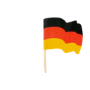 Banderitas "Alemania" 4X3/6,5 Cm Surtido Madera (144 Unid.)