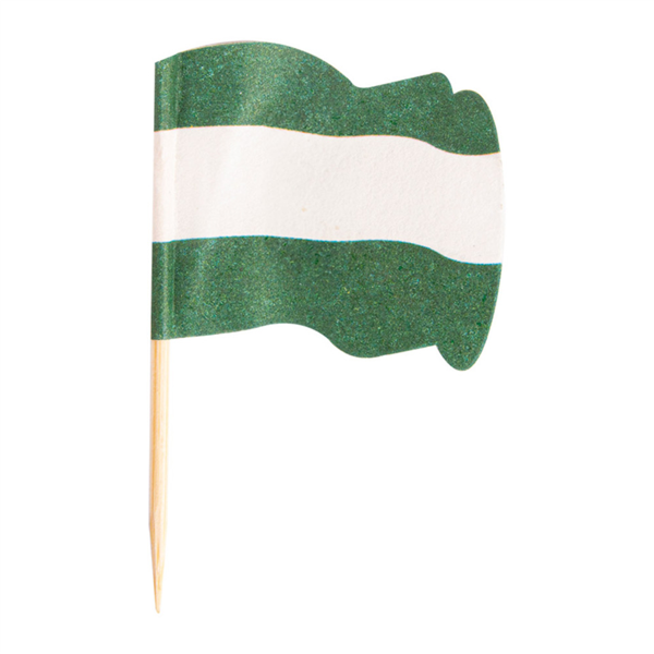 BANDERITAS "ANDALUCÍA" 4x3/6,5 CM SURTIDO MADERA (144 UNID.)