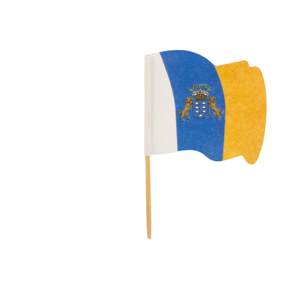 Banderitas "canarias" 4x3/6,5 Cm Surtido Madera (144 Unid.)