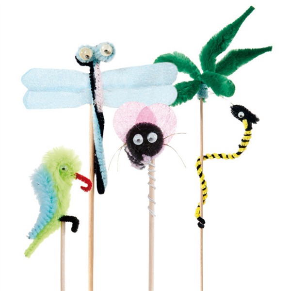 Adornos Helados "Chenille" 19/26 (H) Cm Surtido Madera (100 Unid.)