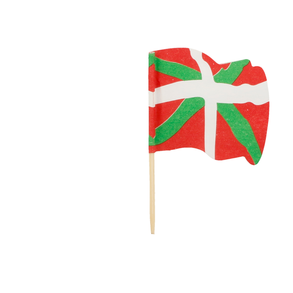 Banderitas "Euskadi" 4X3/6,5 Cm Surtido Madera (144 Unid.)