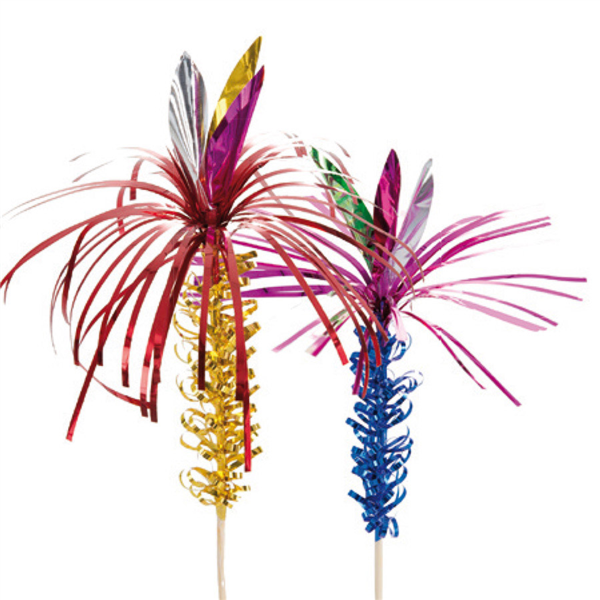 50 U. ADORNOS HELADOS "PALMERA" 15 CM SURTIDO MADERA (1 UNID.)