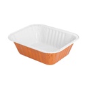 CONTENEDORES LACADOS 490 ML 15x12,5x4,4 CM COBRE ALUMINIO (100 UNID.)