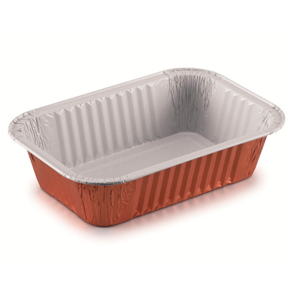 CONTENEDORES LACADOS 910 ML 20,4x13,8x4,9 CM COBRE ALUMINIO (100 UNID.)