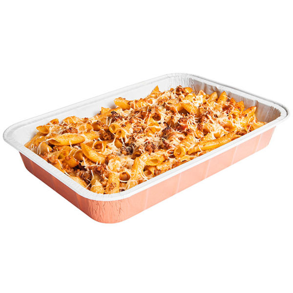 Contenedores Lacados 2450 Ml 31,4X21,3X4,7 Cm Cobre Aluminio (50 Unid.)