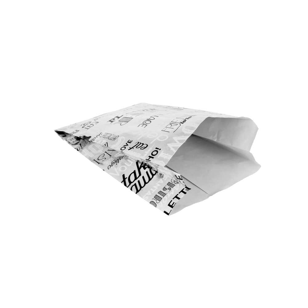 Bolsas Para Burger 'Parole' 35+20 G/M2 14+7X22 Cm Plateado Pergamino + Aluminio (500 Unid.)