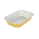 RECIPIENTES PASTELERÍA 620 ML 18,8x12,8x4,5 CM PLATA/ORO ALUMINIO (100 UNID.)