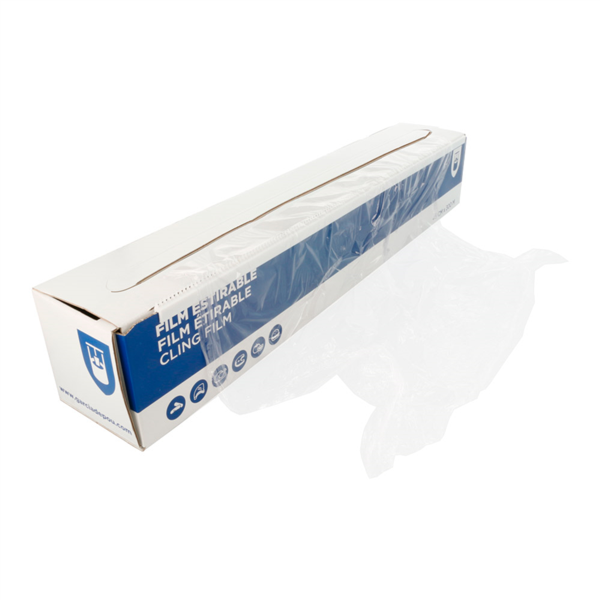 FILM ESTIRABLE CAJA DISPENSADORA 0,45x300 M TRANSPARENTE PVC (6 UNID.)