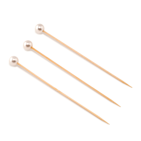 PICKS "PERLA" 12 (h) CM NATURAL BAMBÚ (100 UNID.)