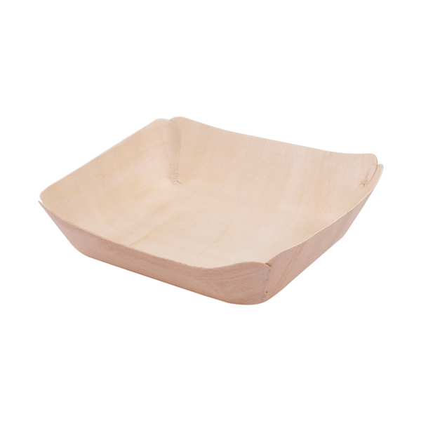 BARQUILLAS RECTANGULARES 'WOOD' 13x12x3 CM NATURAL MADERA (50 UNID.)