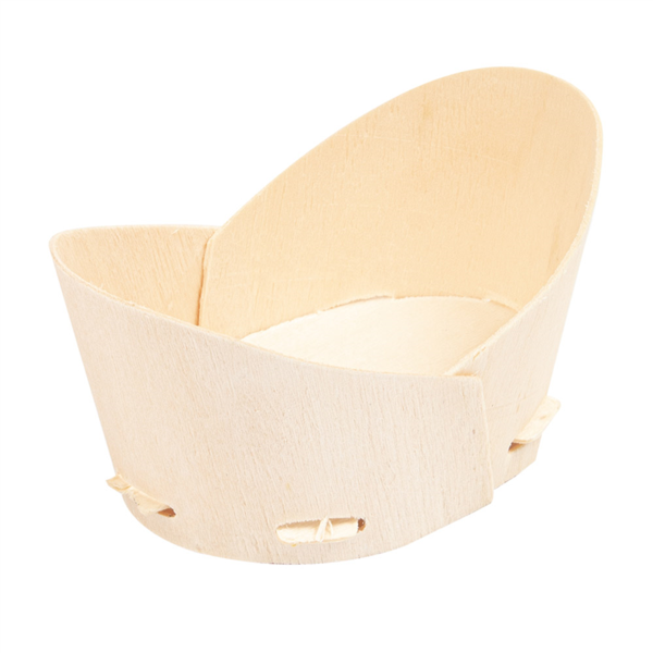 MINI RECIPIENTES PARA TAPAS 10,3x6x5,3 CM NATURAL MADERA (200 UNID.)