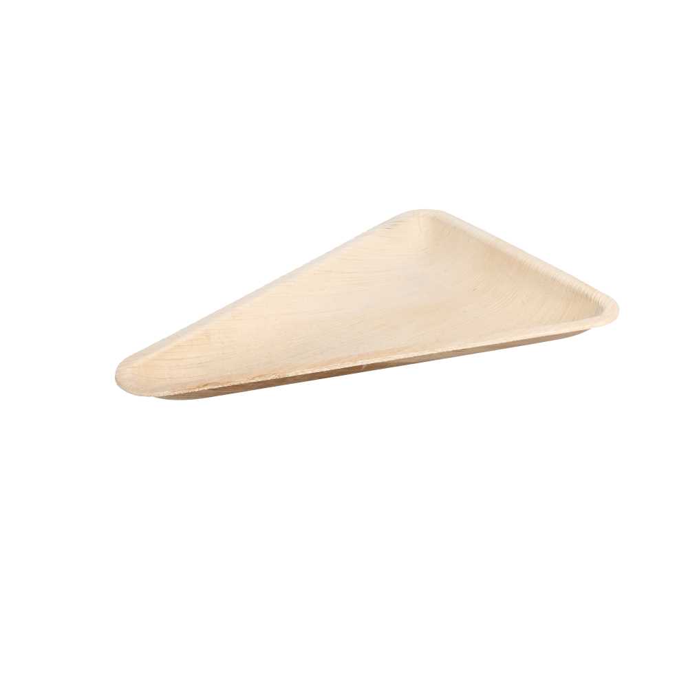 PLATOS TRIANGULARES 'ARECA' 23x15,5x2,2 CM NATURAL ARECA (200 UNID.)
