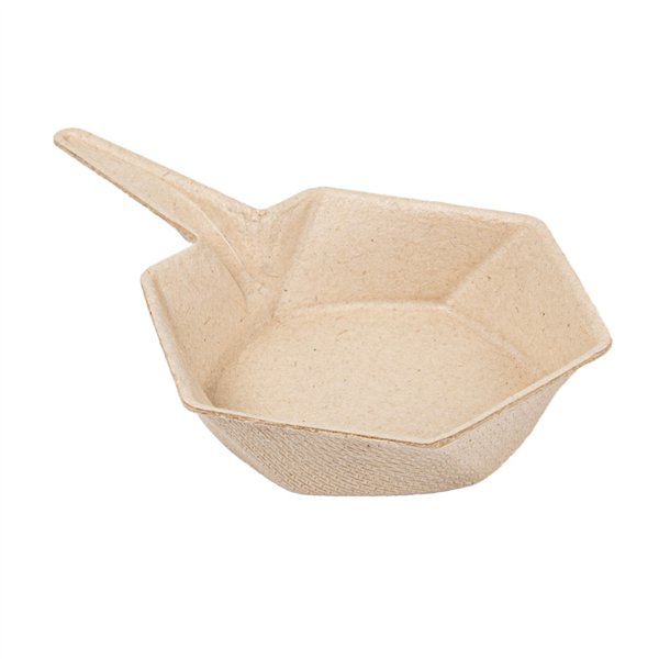 RECIPIENTES HEXAGONALES 'BIONIC' 5,5x1,5 CM NATURAL BAGAZO (1000 UNID.)