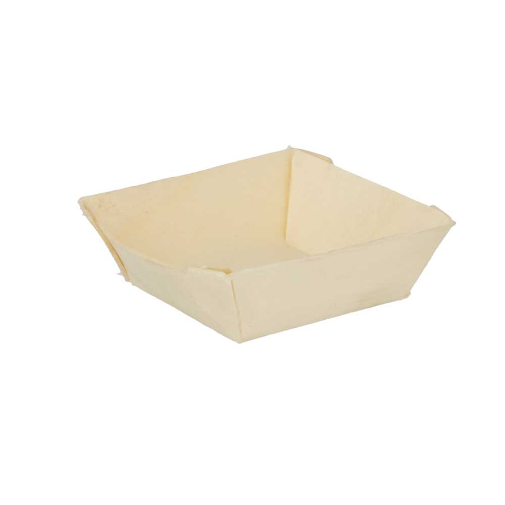 Barquillas Cuadradas 40 Ml 5,5X5,5X2 Cm Natural Madera (500 Unid.)