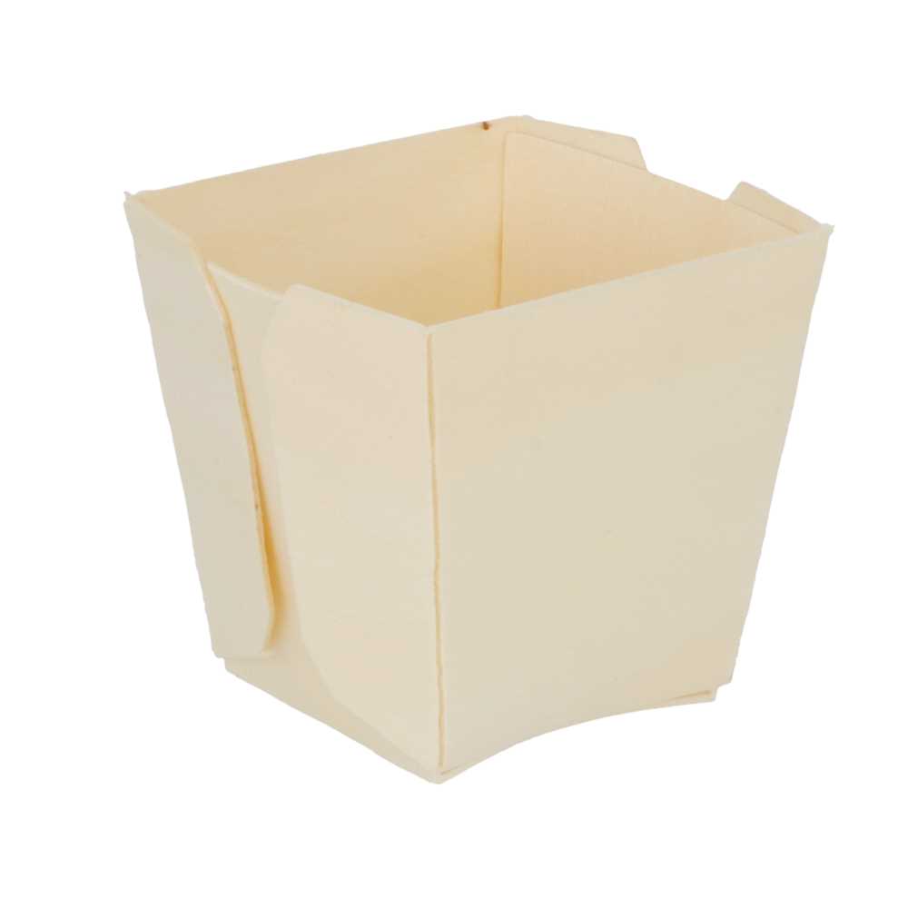BARQUILLAS CUADRADAS 100 ML 5,5x5,5x5,5 CM NATURAL MADERA (500 UNID.)