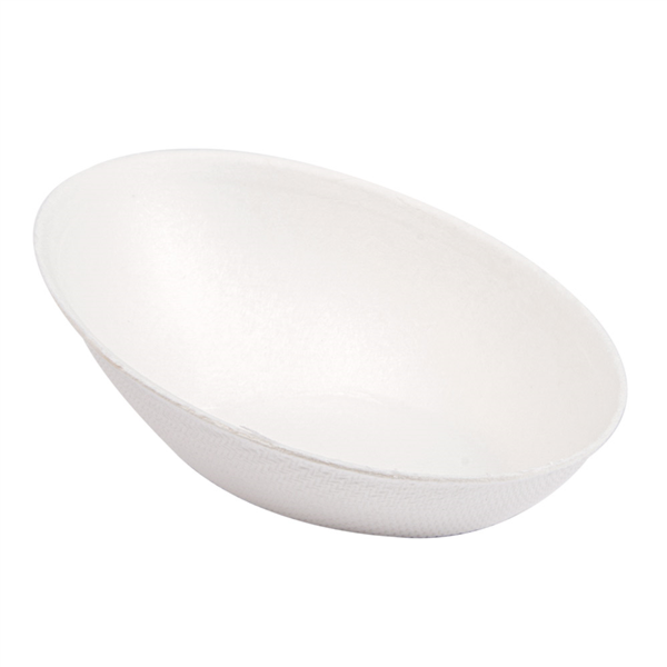Recipiente Oval 'Bionic' 8X4,8X2,7 Cm Blanco Bagazo (1000 Unid.)