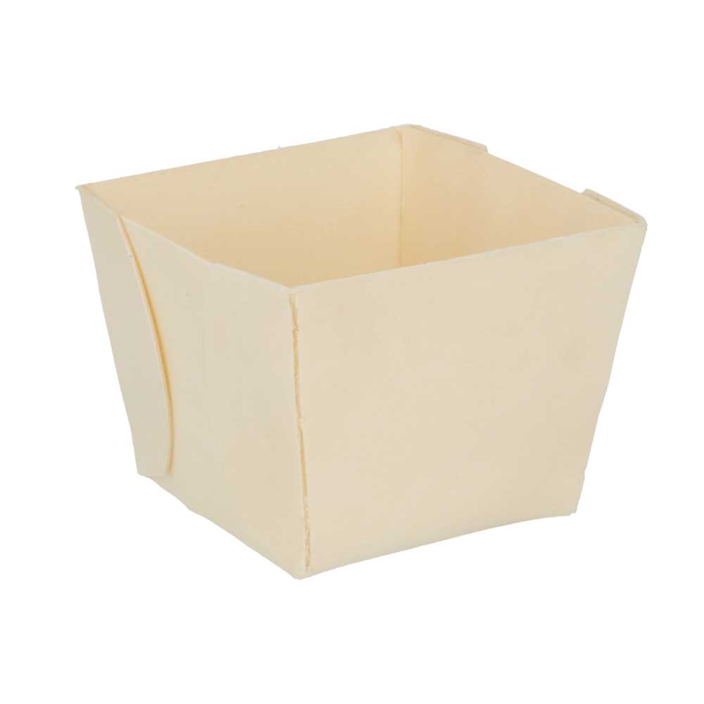 BARQUILLAS CUADRADAS 200 ML 7x7x5,5 CM NATURAL MADERA (500 UNID.)