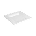PLATOS CUADRADOS 'BIONIC' 16x16x1,5 CM BLANCO BAGAZO (500 UNID.)