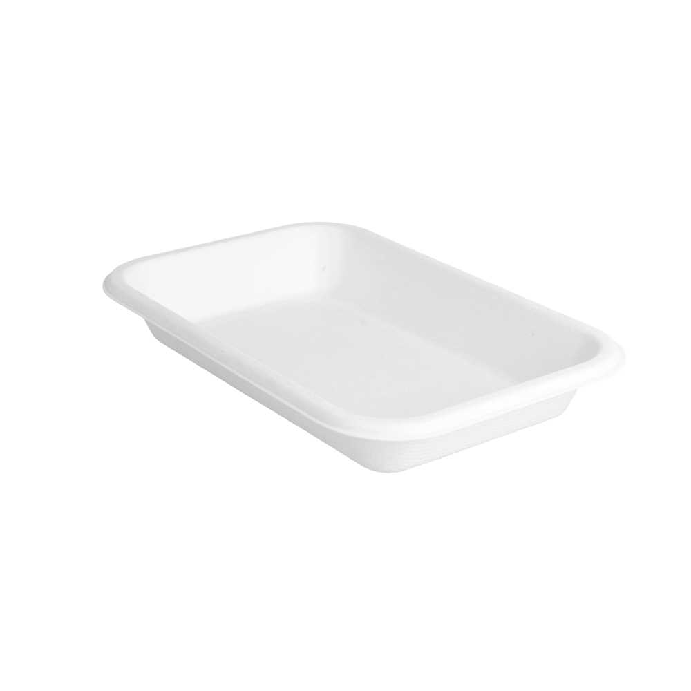 Bandejas 'Bionic' 350 Ml 18X12X2,5 Cm Blanco Bagazo (600 Unid.)