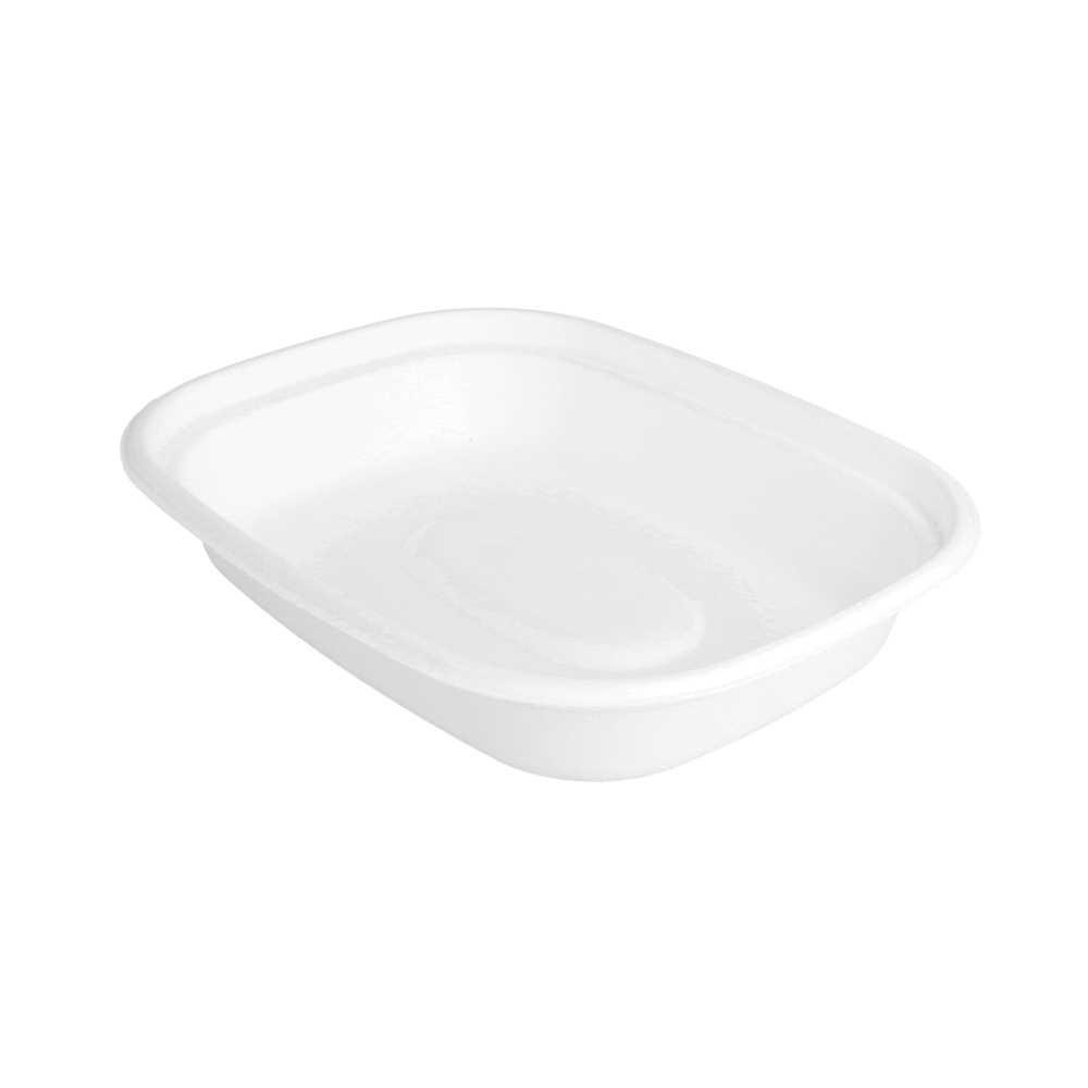 Bandejas 'Bionic' 1100 Ml 23,1X18,2X4,3 Cm Blanco Bagazo (300 Unid.)