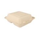 Conchas "M" 3 Compart. 'Bionic' 20X20X7,5 Cm Natural Bagazo (200 Unid.)