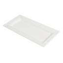 PLATOS RECTANGULARES 'BIONIC' 26x13x1 CM BLANCO BAGAZO (500 UNID.)