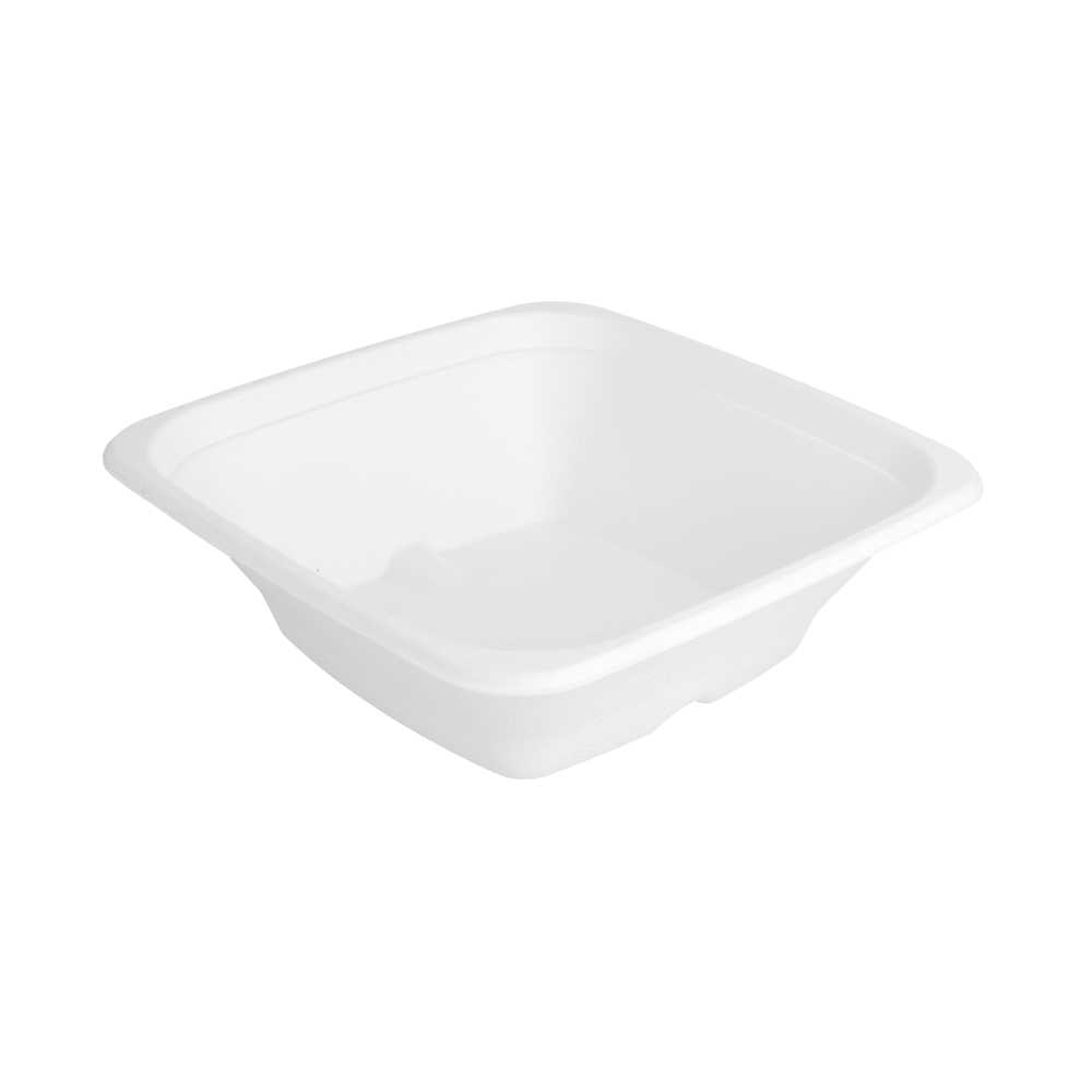BOLES CUADRADOS 'BIONIC' 700 ML 18x18x6 CM BLANCO BAGAZO (400 UNID.)