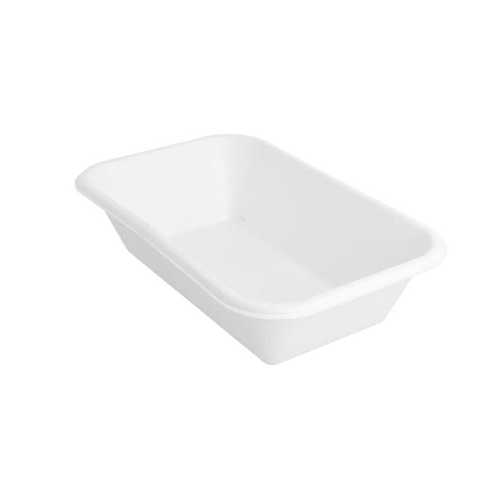 Bandejas 'Bionic' 950 Ml 21,5X14X5,2 Cm Blanco Bagazo (600 Unid.)