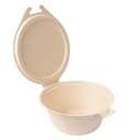 Recipientes Con Tapas Bisagra 'Bionic' 1300 Ml 20X13,5X8 Cm Natural Bagazo (300 Unid.)