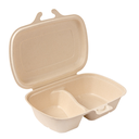 Conchas 2 Compart. 'Bionic' 900 Ml 22,4X14X6 Cm Natural Bagazo (400 Unid.)
