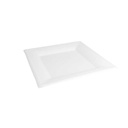 PLATOS CUADRADOS 'BIONIC' 26,2x26,2x1,4 CM BLANCO BAGAZO (500 UNID.)
