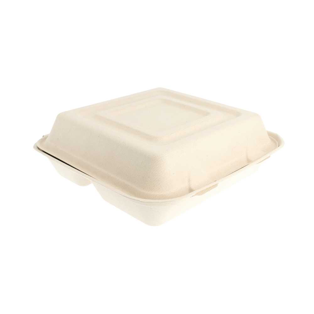CONCHAS "L" 3 COMPART. 'BIONIC' 25x25x7,5 CM NATURAL BAGAZO (250 UNID.)