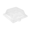 TAPAS PARA CÓDIGO 215.90 'BIONIC' 16,4x16,4x4 CM TRANSPARENTE PET (500 UNID.)