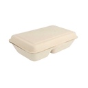 Conchas 2 Compart. 'Bionic' 1 L 16,5X22,5X6,4 Cm Natural Bagazo (500 Unid.)