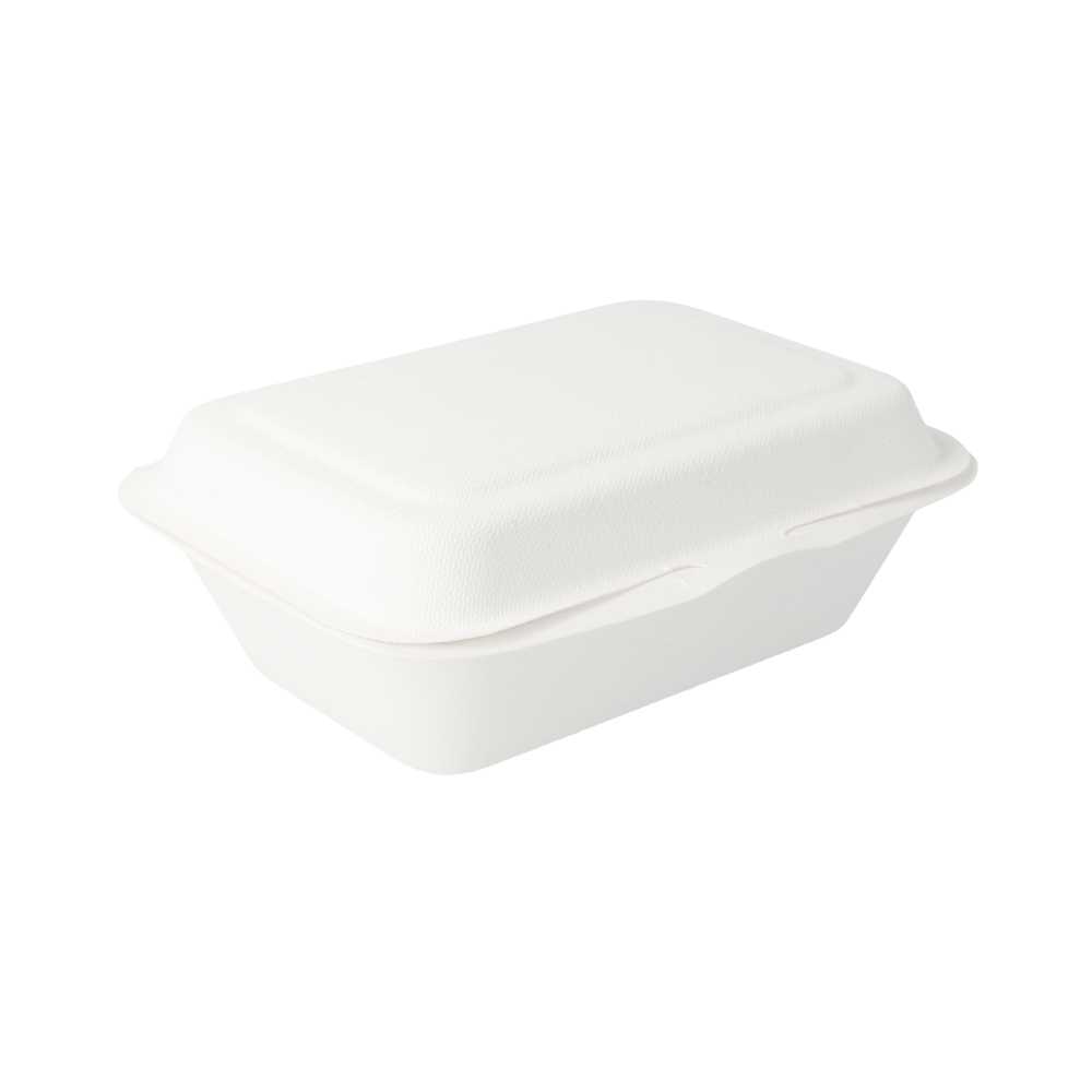 Conchas 'Bionic' 600 Ml 13,6X18,2X6,4 Cm Blanco Bagazo (1000 Unid.)