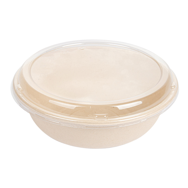 COMBO ENSALADERAS+TAPAS 'BIONIC' 950 ML Ø 19x7,8 CM NATURAL BAGAZO (200 UNID.)