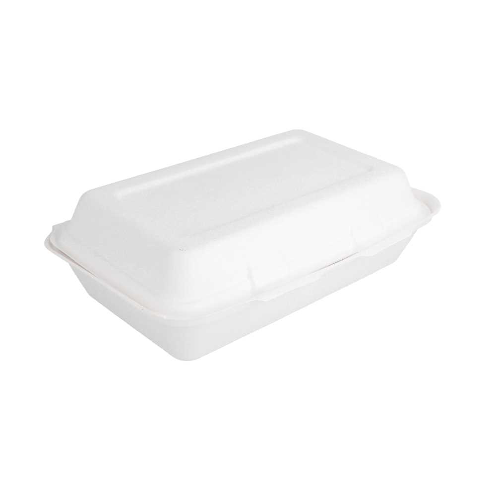Conchas "L" 'Bionic' 1 L 16X24X7,5 Cm Blanco Bagazo (400 Unid.)