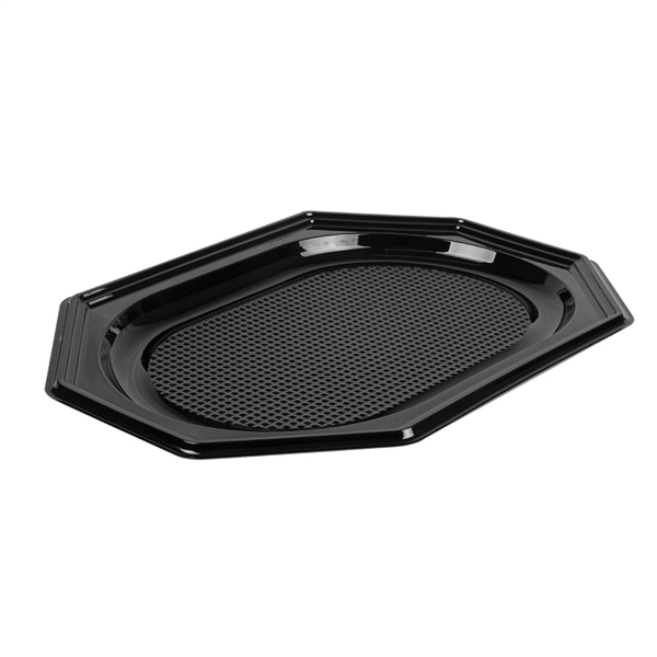 Bandejas Catering 35X25X2 Cm Negro Rpet (100 Unid.)