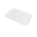 BANDEJAS COMIDA PARA LLEVAR, 3 COMP. 31,5x21 CM BLANCO PS (400 UNID.)