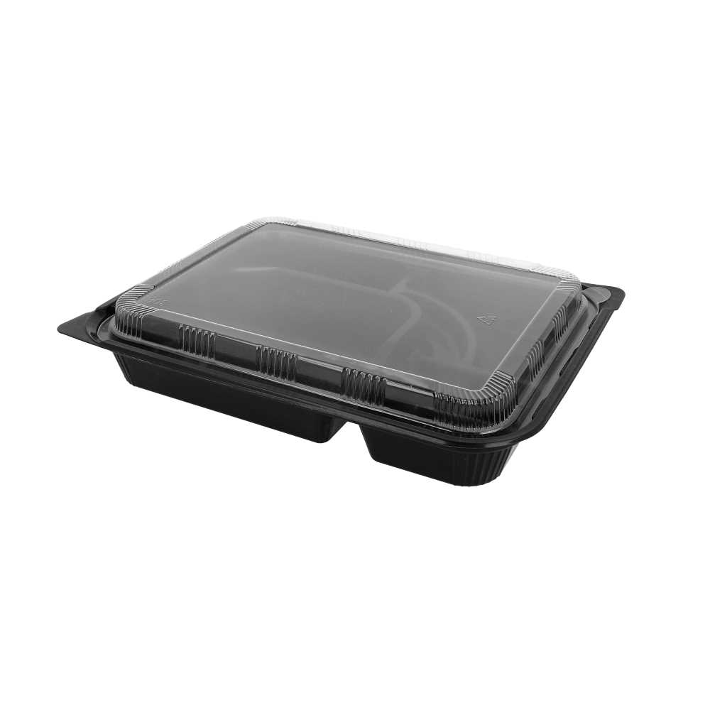 COFRES 4 COMPARTIMENTOS 27x20,6x5 CM NEGRO PP (300 UNID.)
